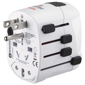 Hama World Travel Pro adapter wtyczek zasilających Uniwersalne Biały