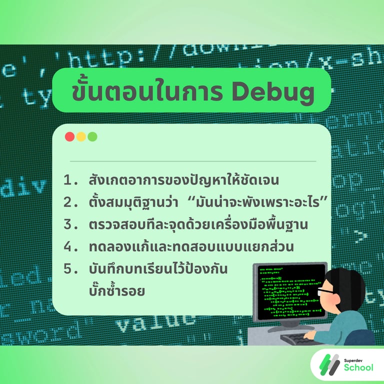 ขั้นตอนในการ Debug 