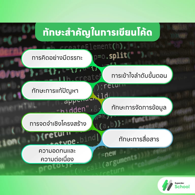 ทักษะสำคัญในการเขียนโค้ด