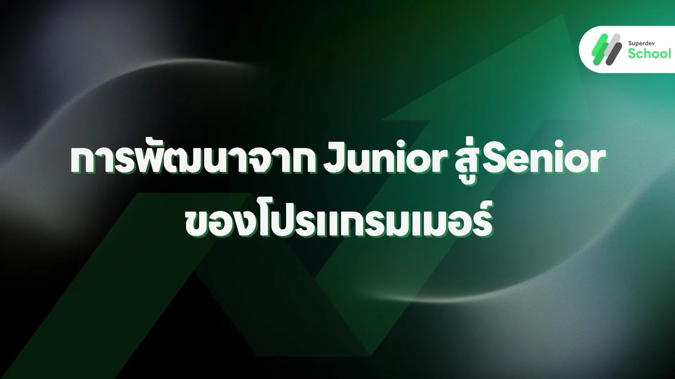 โปรแกรมเมอร์กำลังพัฒนาทักษะจาก Junior สู่ Senior Developer ด้วยการเรียนรู้ coding และ soft skills