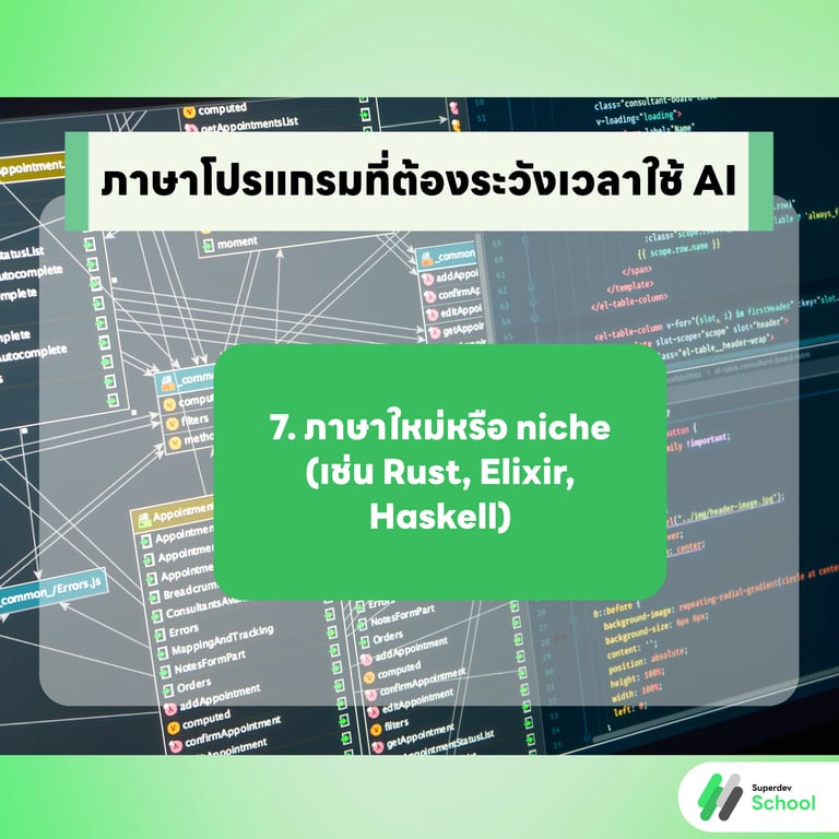 ภาษาโปรแกรมที่ต้องระวังเวลาใช้ AI