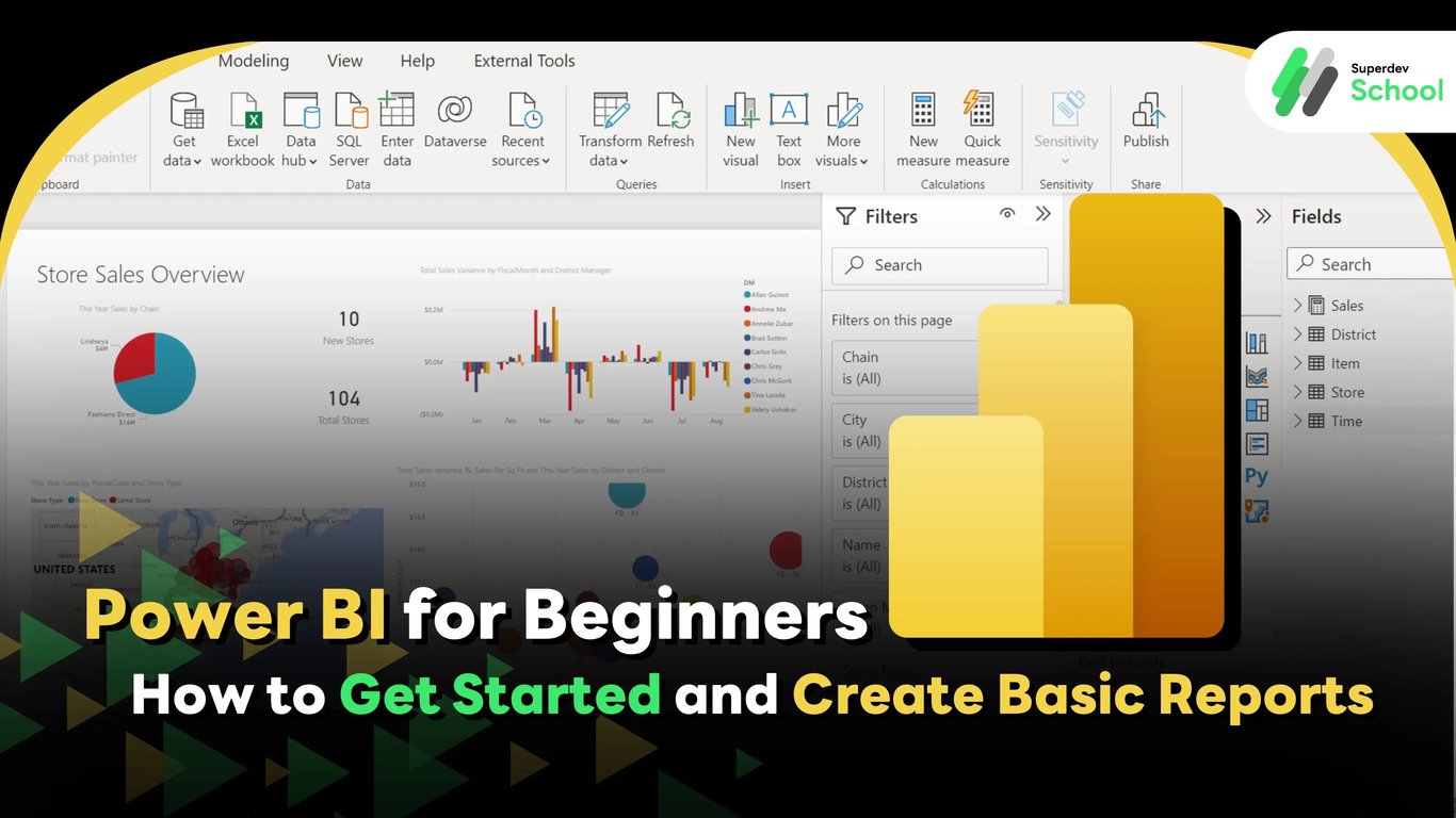Learn how to use Power BI for beginners, create reports and dashboards that are easy to understand
