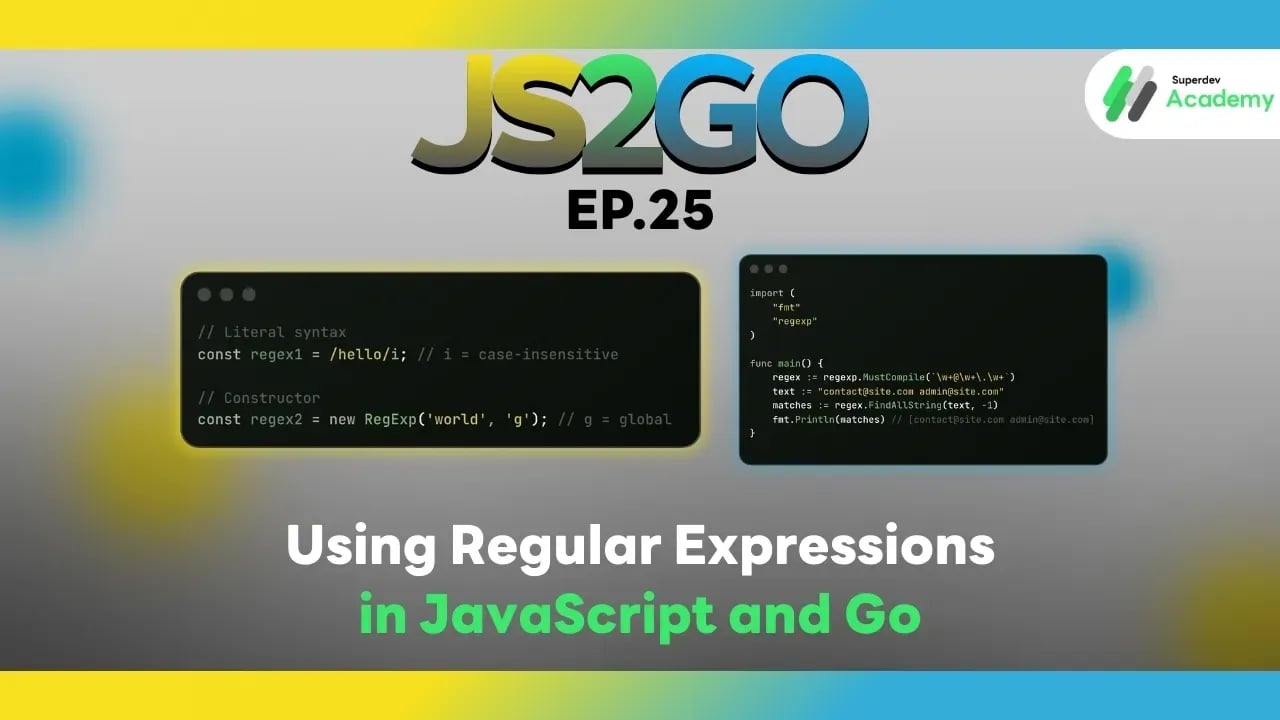 Using Regular Expressions in JavaScript and Go