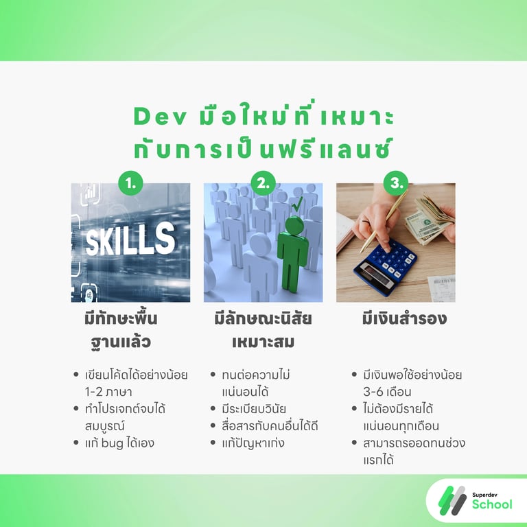 Dev มือใหม่ที่เหมาะกับการเป็นฟรีแลนซ์
