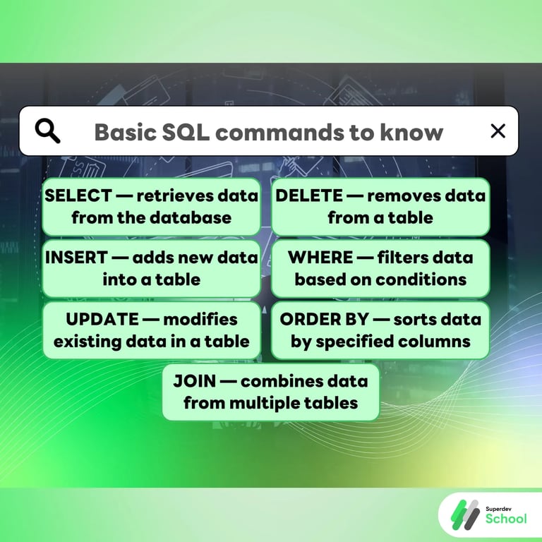Basic SQL commands to know