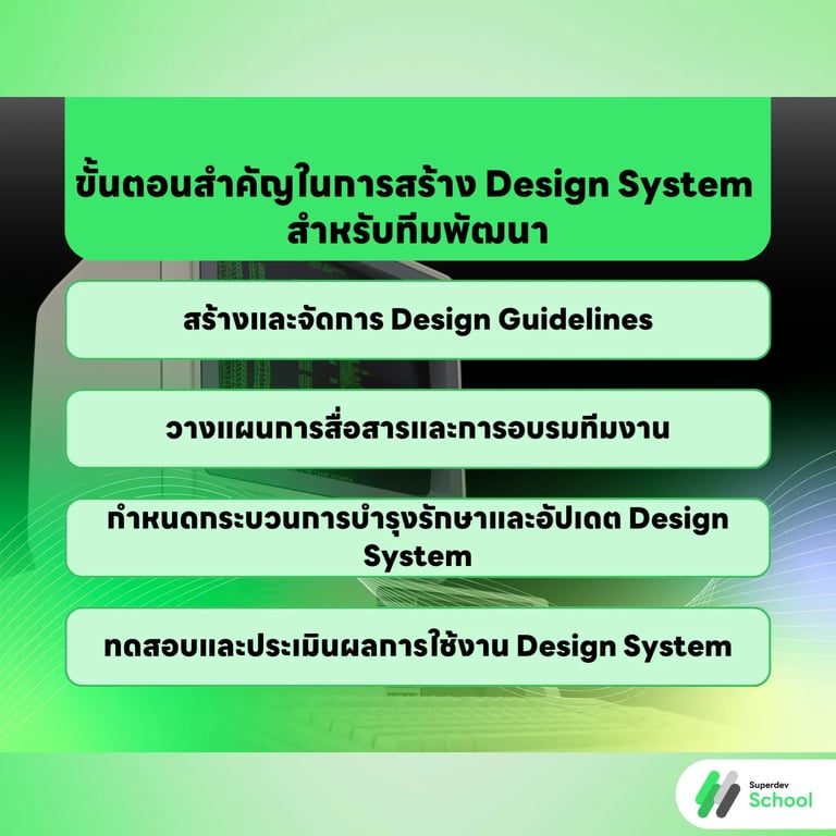 ขั้นตอนสำคัญในการสร้าง Design System สำหรับทีมพัฒนา
