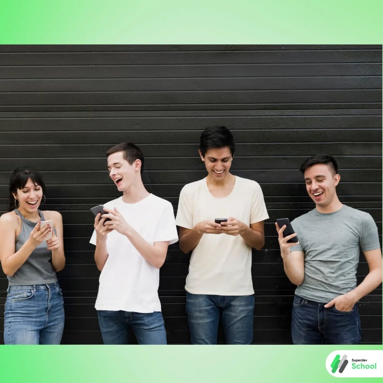 people play phone