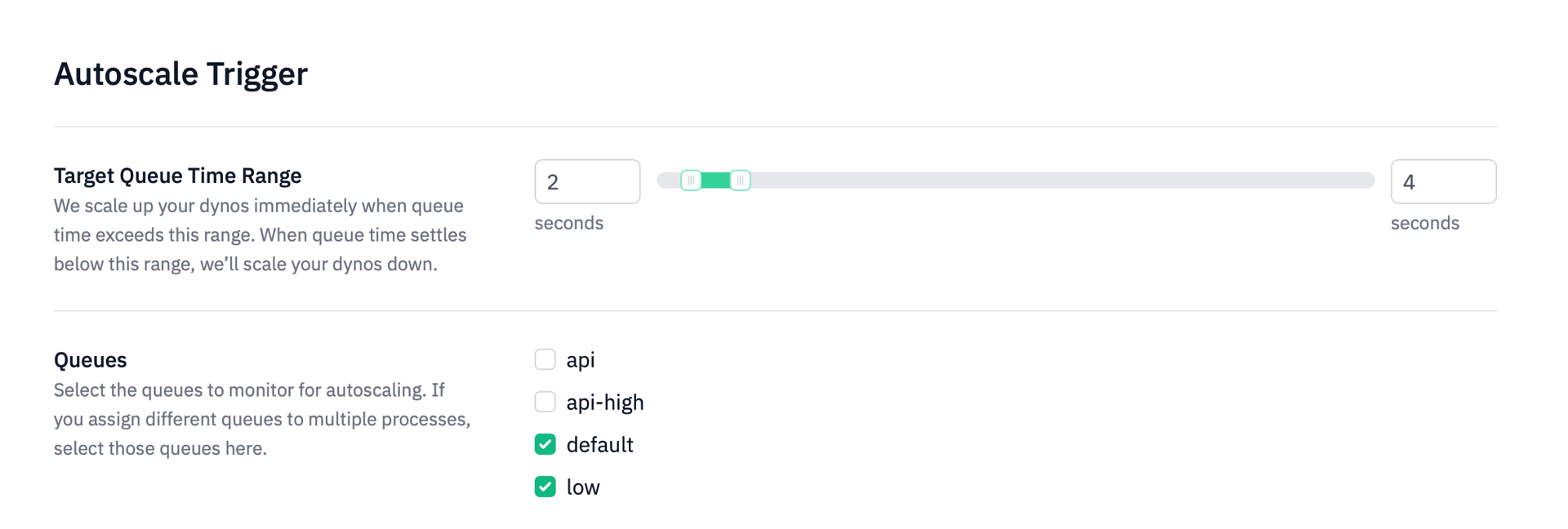 Selecting which queues to monitor