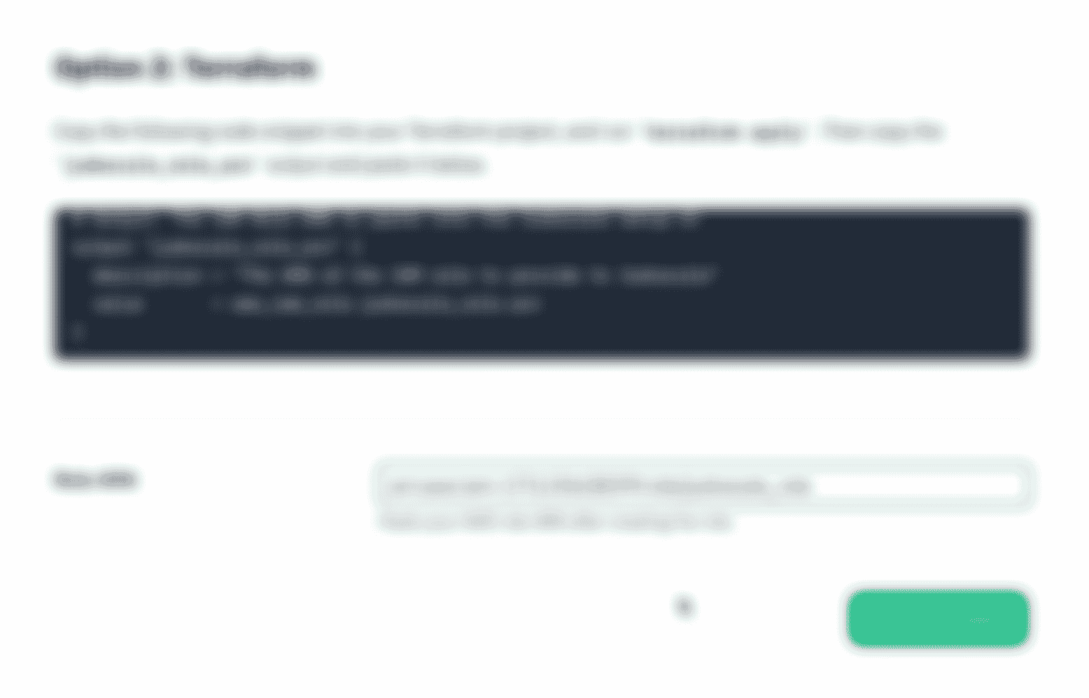 Screenshot: Terraform snippet in Judoscale setup