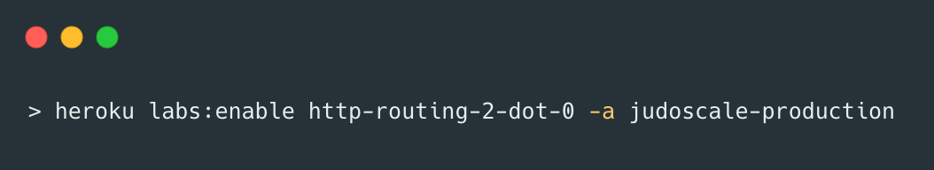 Shell command to enable the new router