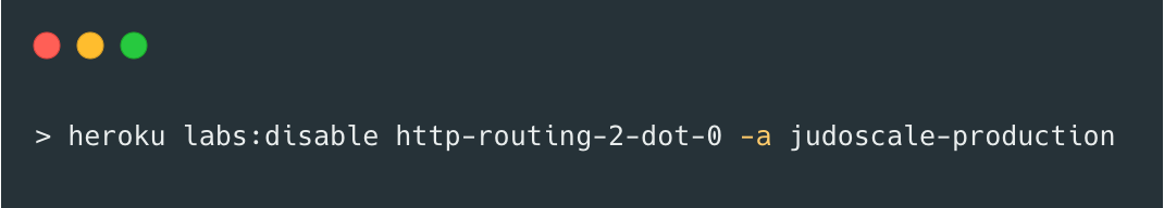Shell command to disable the new router