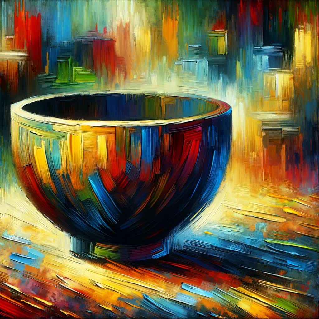 illustrative painting of a bowl