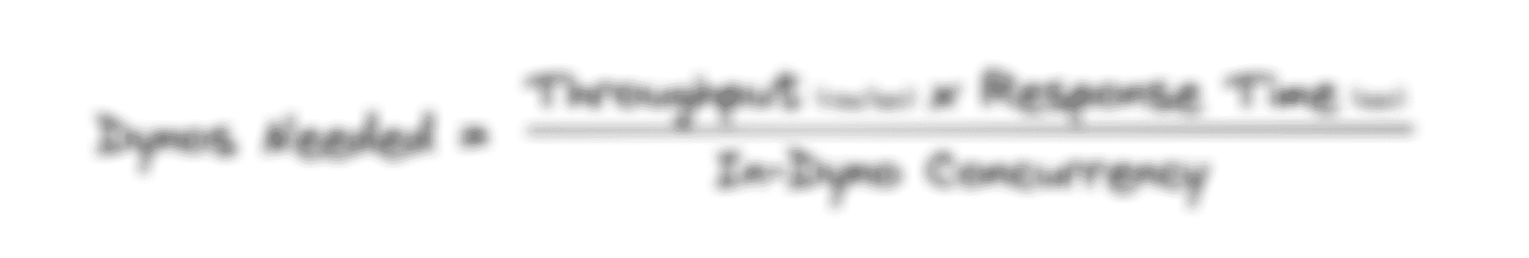 Formula for calculating dynos needed