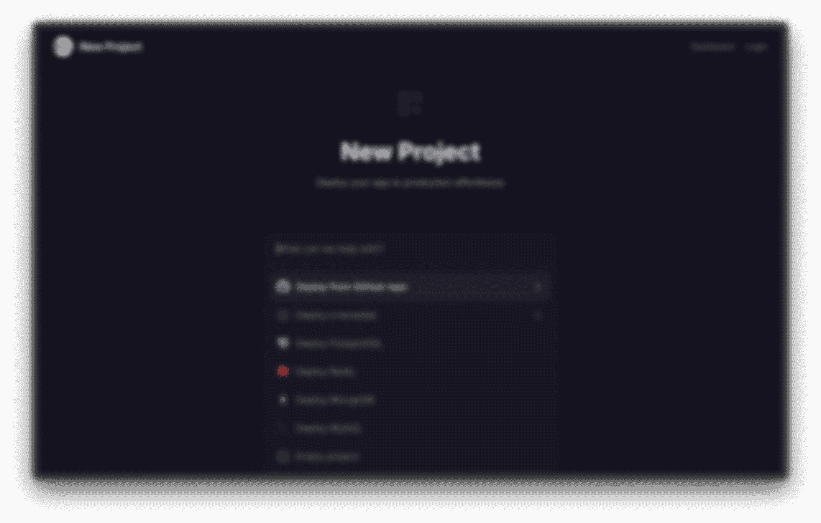 Creating a new project on Railway