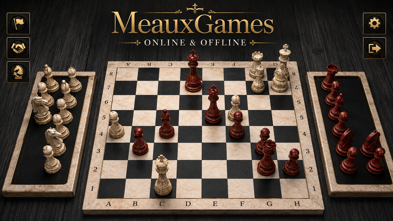 MeauxChess baroque 3D board