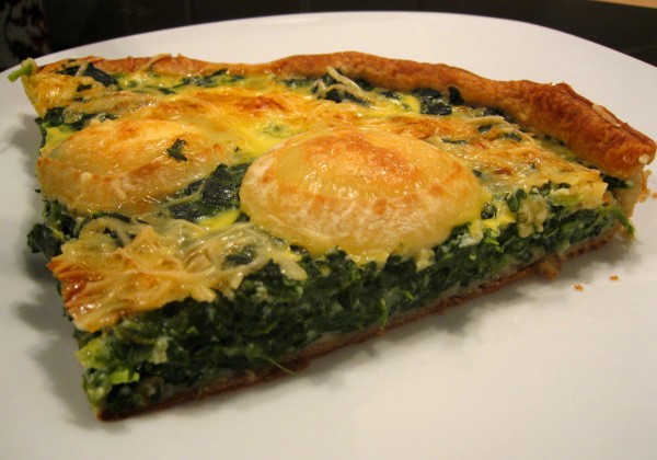 Tarte aux épinards et au chèvre