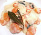 Blanquette de poisson aux carottes, poireaux et champignons 