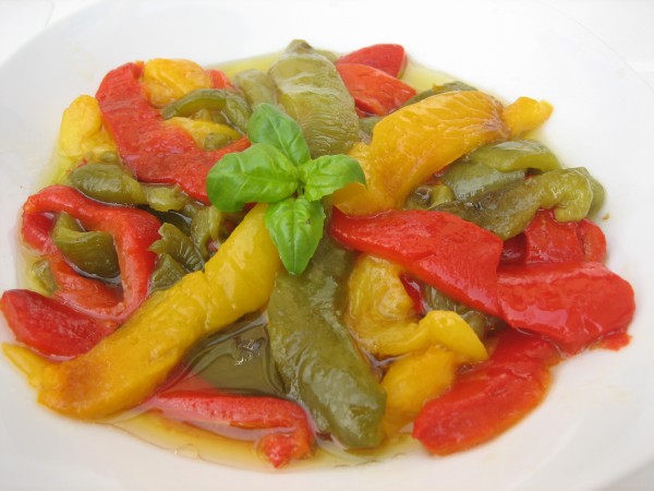 Poivrons marinés à l'huile d'olive