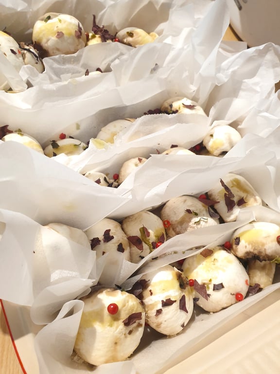 Champignons en papillotes