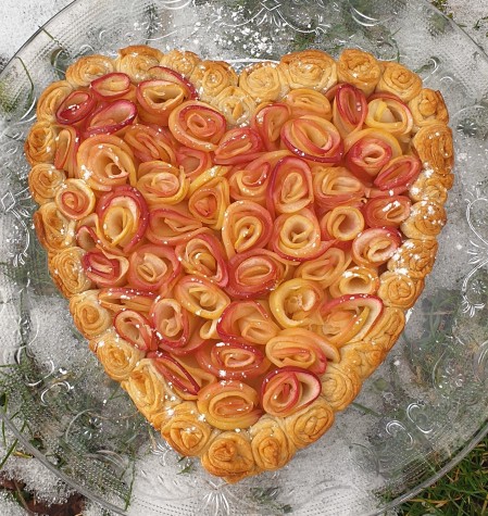 Tarte aux pommes Coeur et Roses