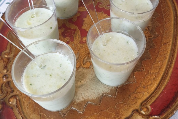 Verrine au concombre à la menthe