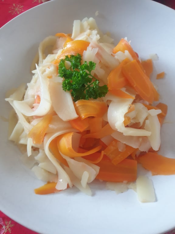 Tagliatelles de légumes carottes panais