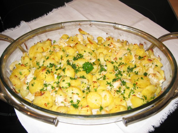 Morue dessalée aux pommes de terre dorées, recette de Mamie