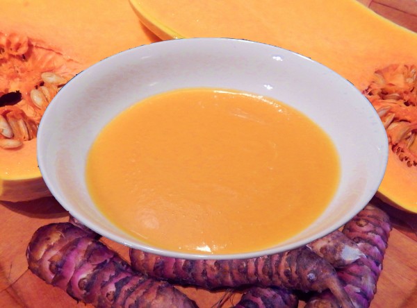Velouté de topinambours et courge