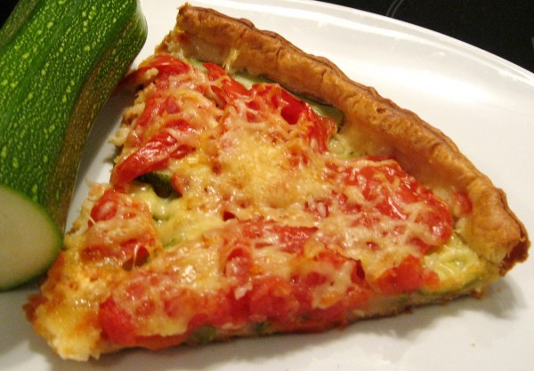 Tarte aux courgettes et tomates