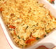 Crumble courgettes tomates et chèvre 