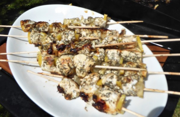 Brochettes au poulet et citron