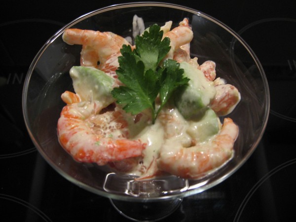 Coktail de pamplemousse aux écrevisses