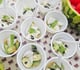 Verrine mangue, avocat, crabe, citron vert et basilic