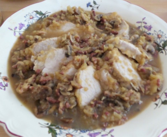 Rôti de porc aux pommes