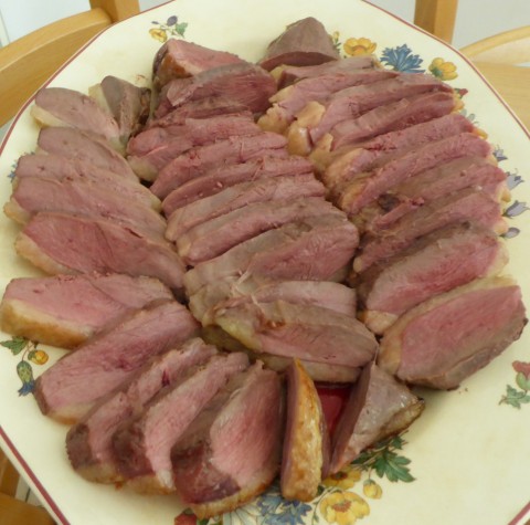 Magret de canard au miel