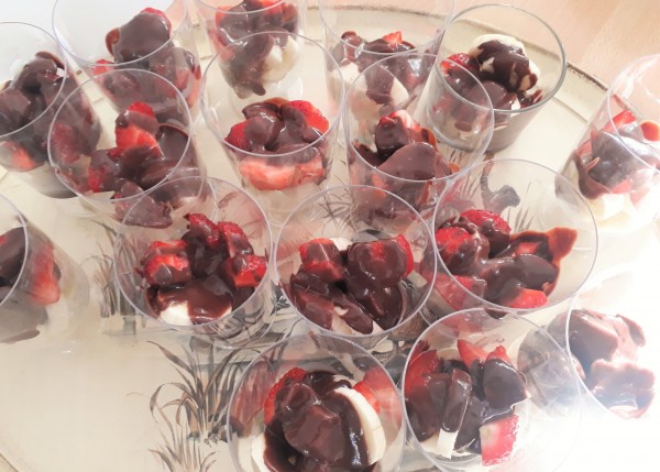 Verrine banane chocolat