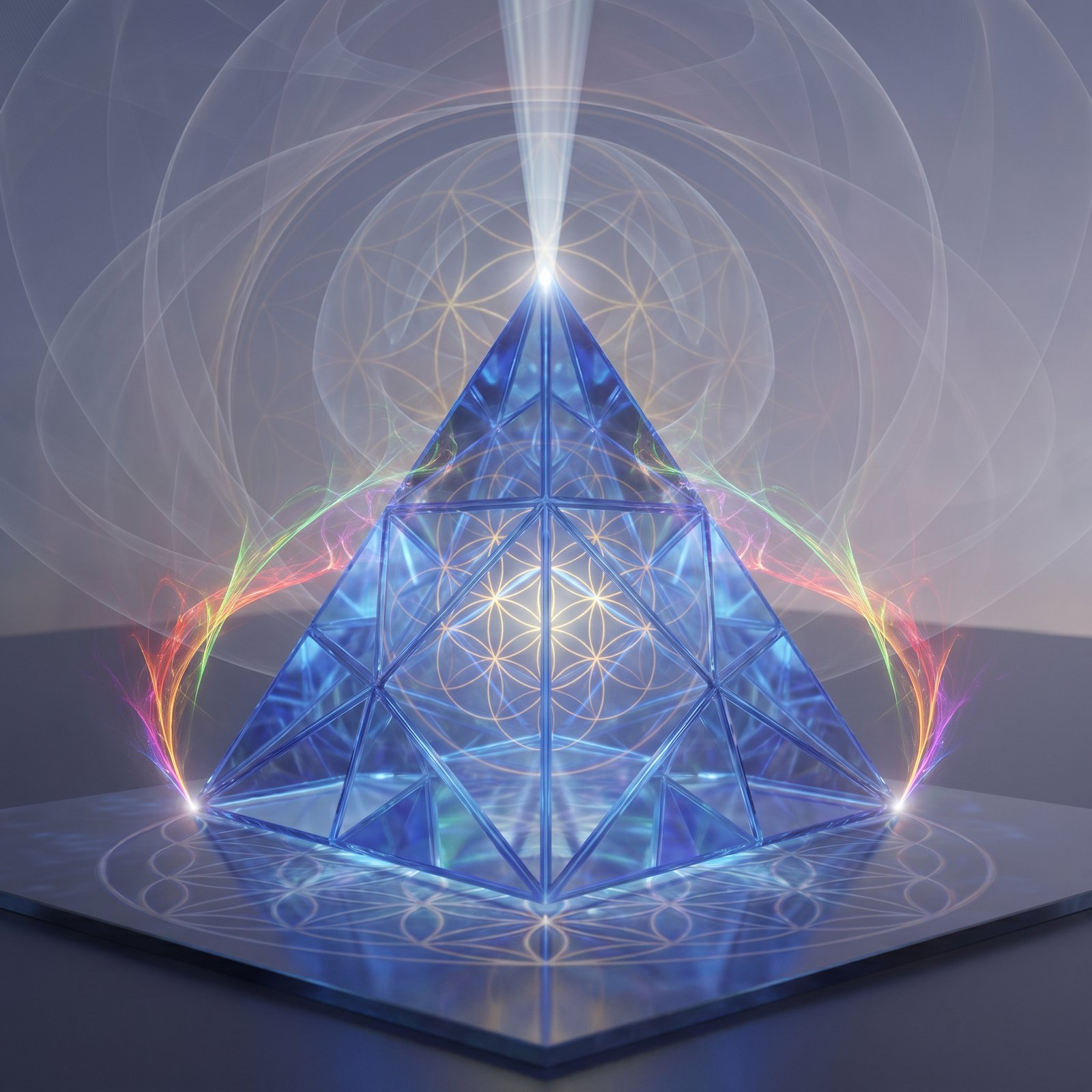 The Sapphire-Rainbow Convergence: Sacred Geometry as Cognitive Architecture