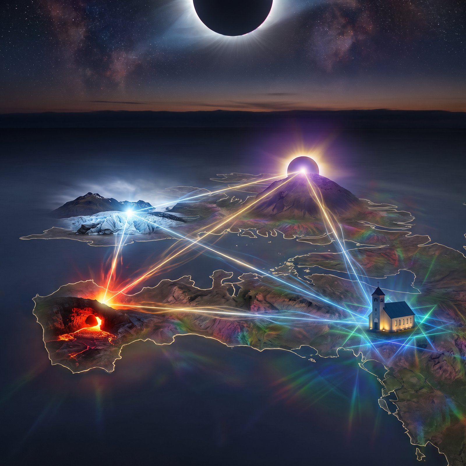 Eclipse Portals: When Iceland Becomes a Living Gate Array