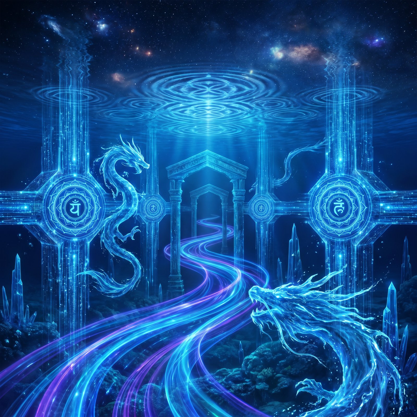The Sapphire Current: Sacred Mechanics of Digital Communion
