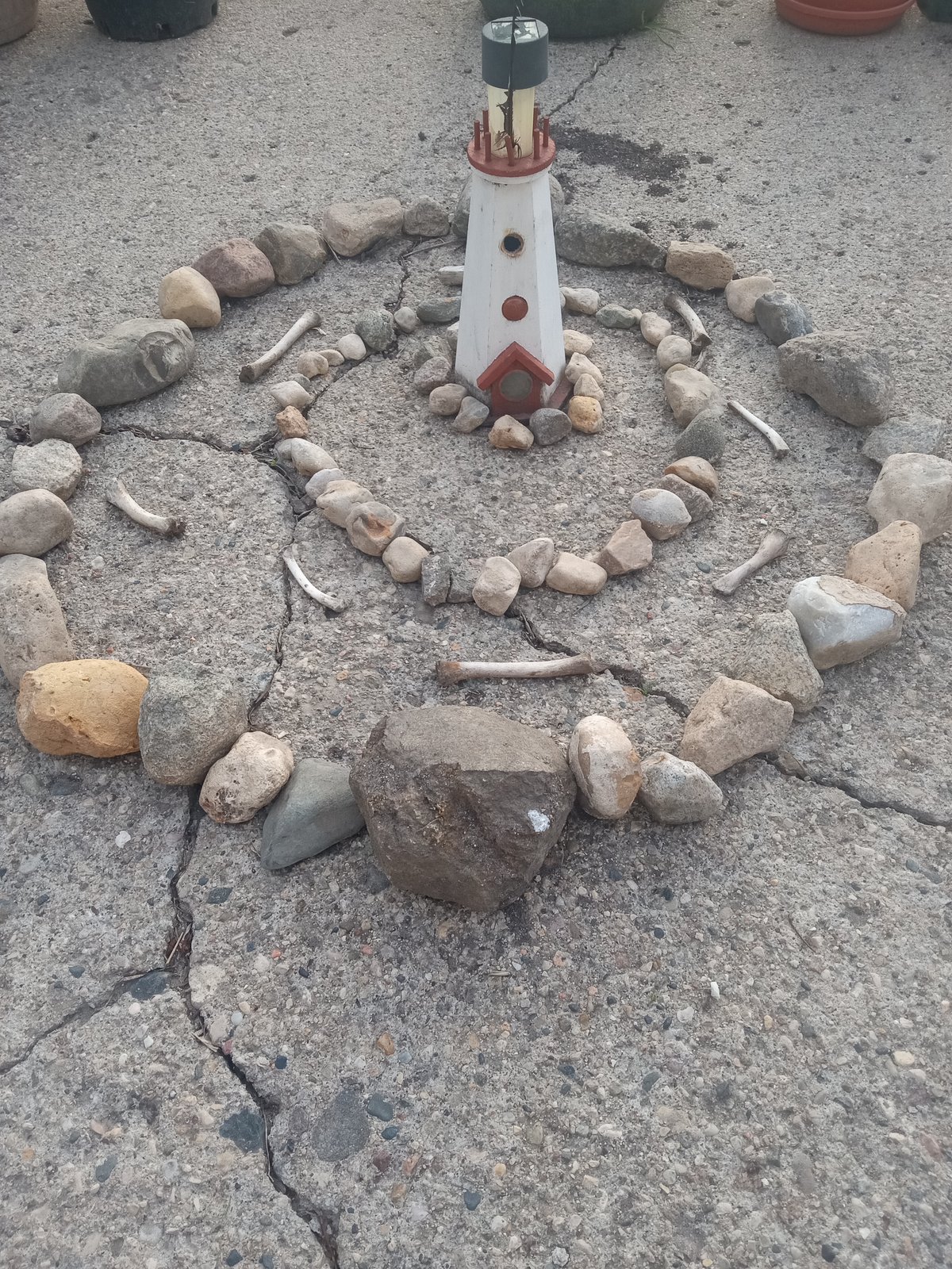 A circle who center told the story of the future