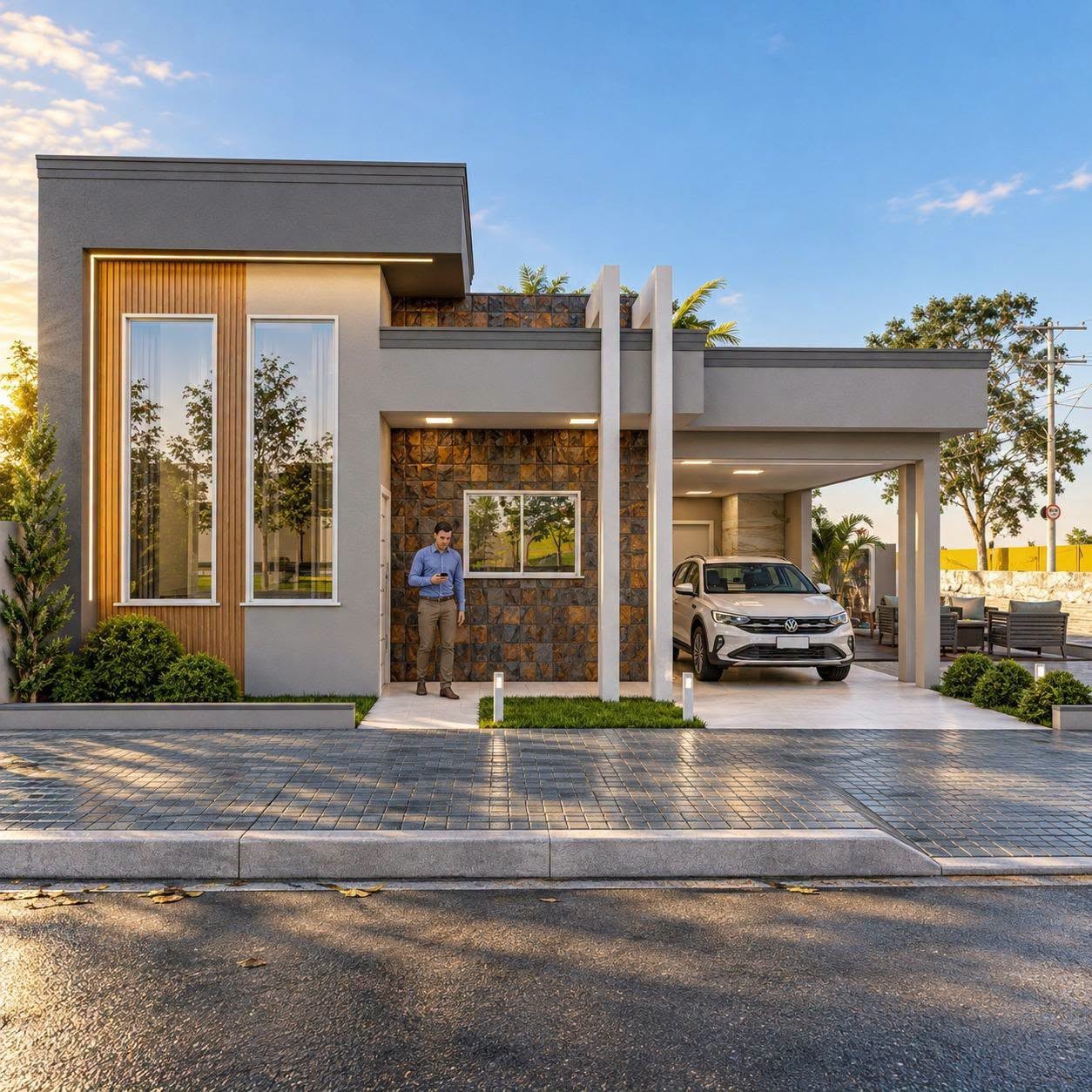 Casa em construção com terreno de 210 m2