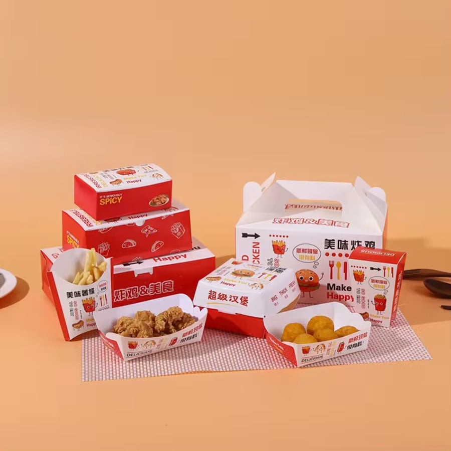 Hamburger French Fries Chicken Disposable Boxes