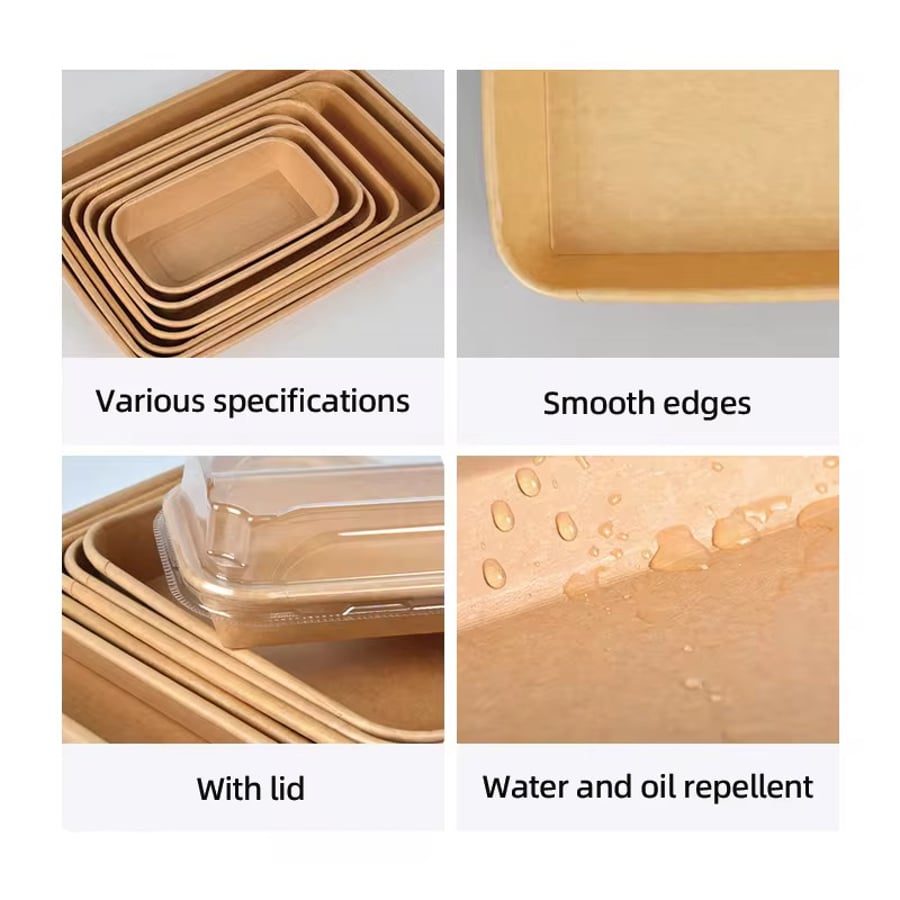 Biodegradable Paper Rectangular Tray