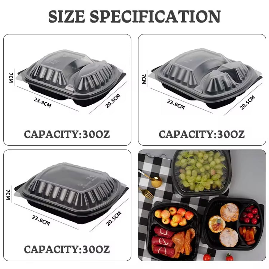 Leak Proof Compartment Plastic Lunch Box