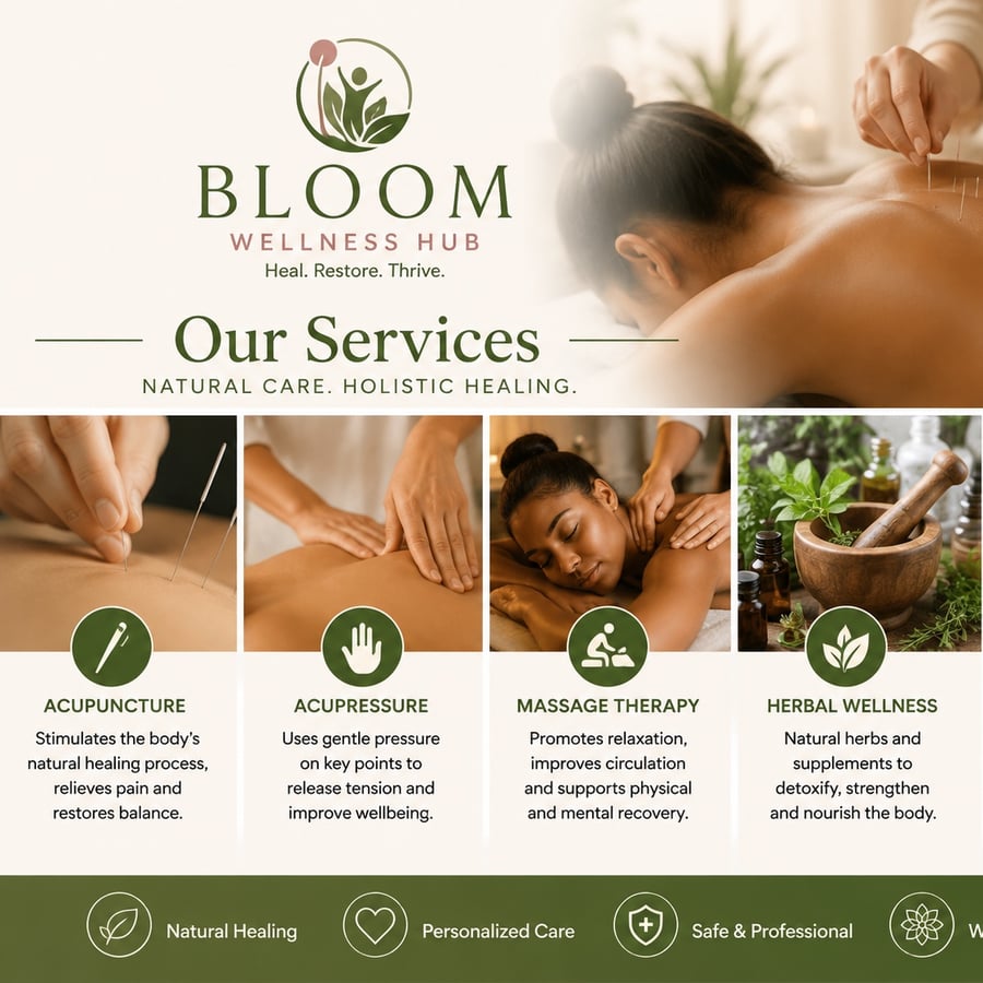 Bloom Wellness Hub – Holistic Wellness & Self-Care