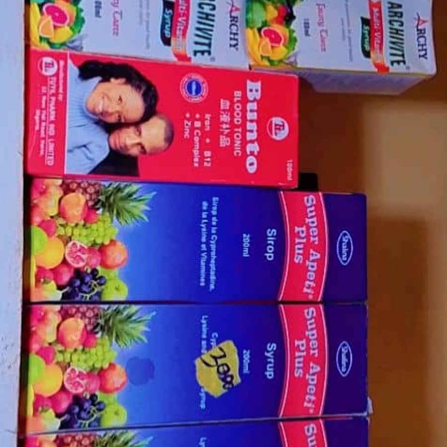 Multivitamin, triple action creams, cough syrups and allergy suppressors