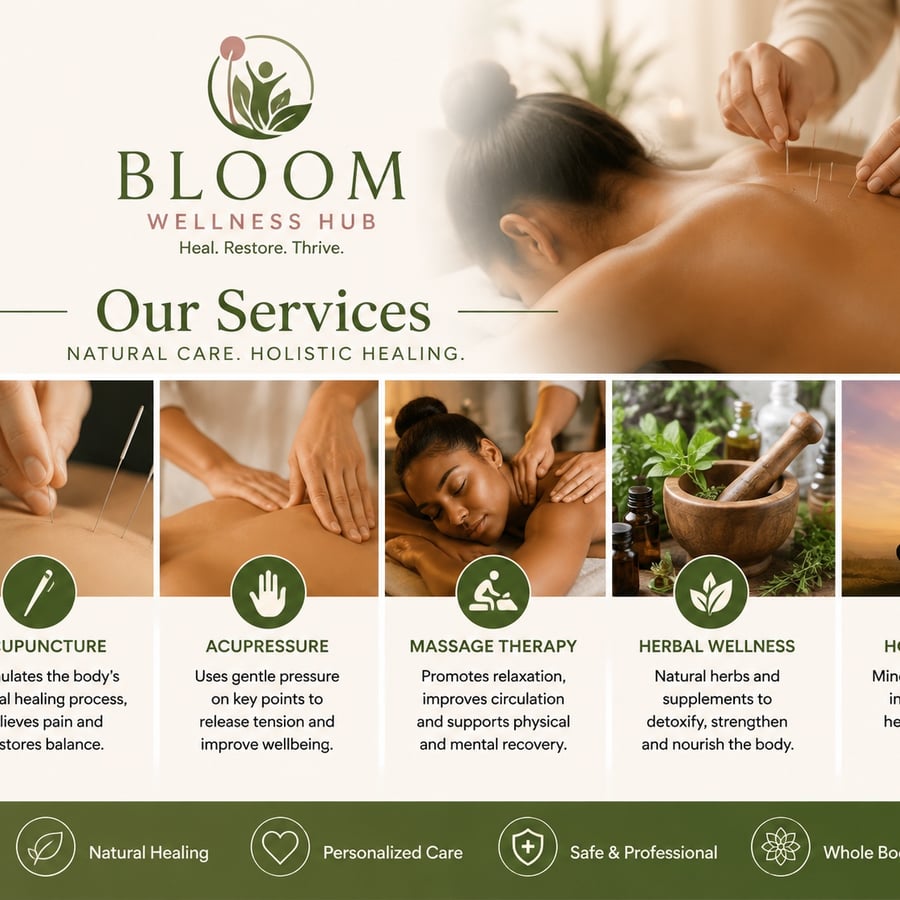 Bloom Wellness Hub – Holistic Wellness & Self-Care
