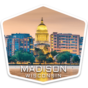 Madison Wisconsin USA badge