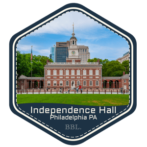 Independence hall, Pennsylvania badge
