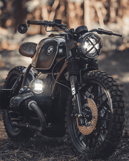 BMW R100 Cafe Racer nobbly tires